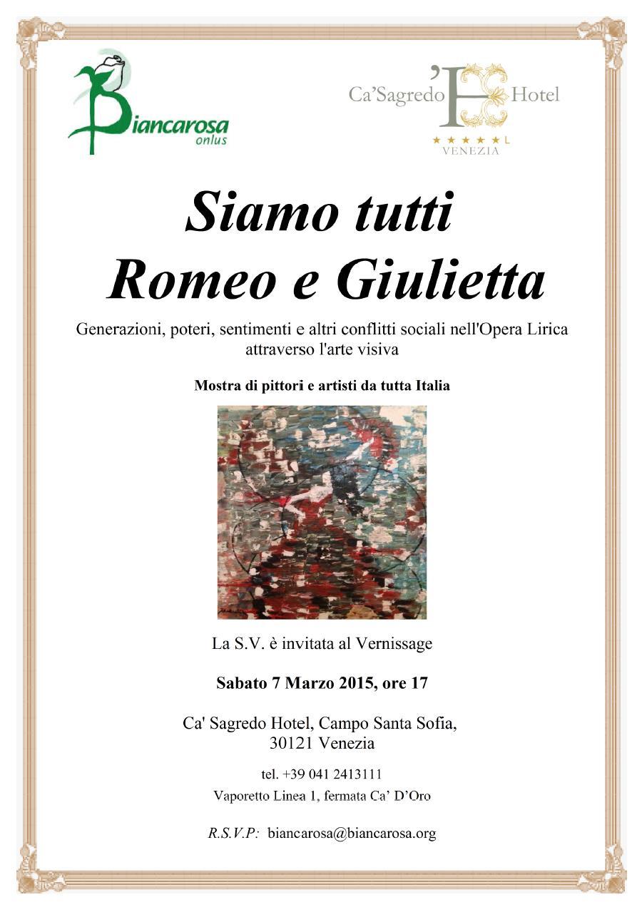 MOSTRA ITINERANTE "SIAMO TUTTI ROMEO E GIULIETTA" - 2° TAPPA  VENEZIA 