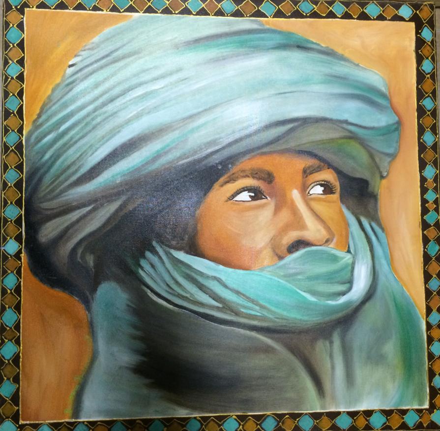 Barbara Berardicurti - Tuareg - olio tela - 50 x 50