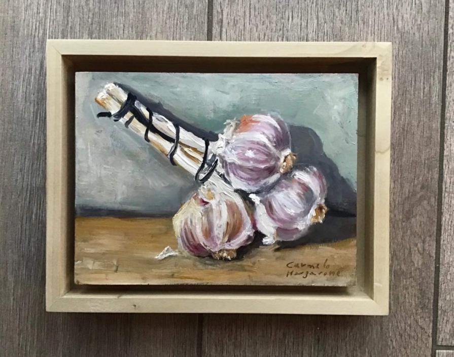 Aglio  Olio su tavola  20 x15 cm