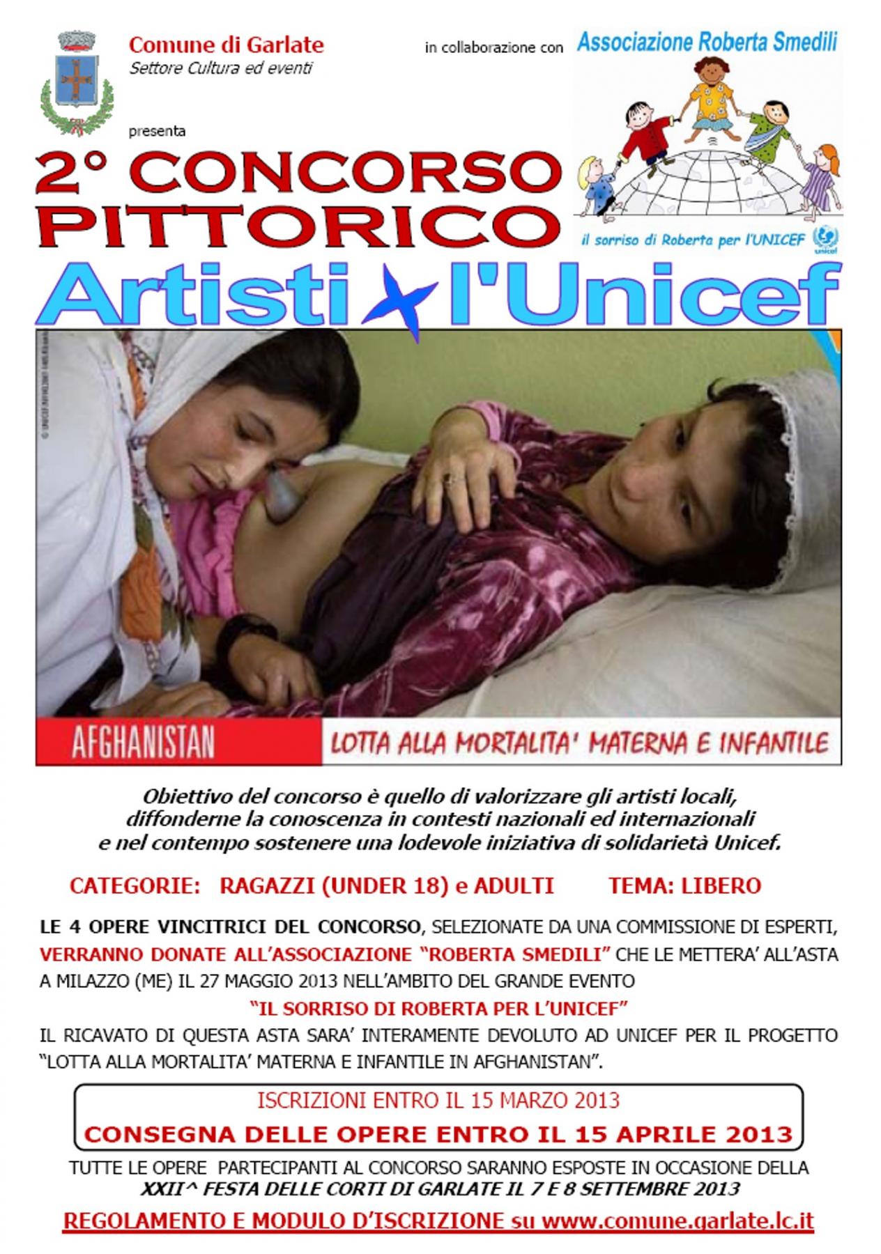 Concorso pittorico: Garlate raduna 44 “Artisti per l’Unicef”