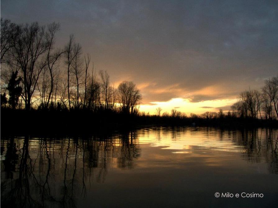 alba sul fiume