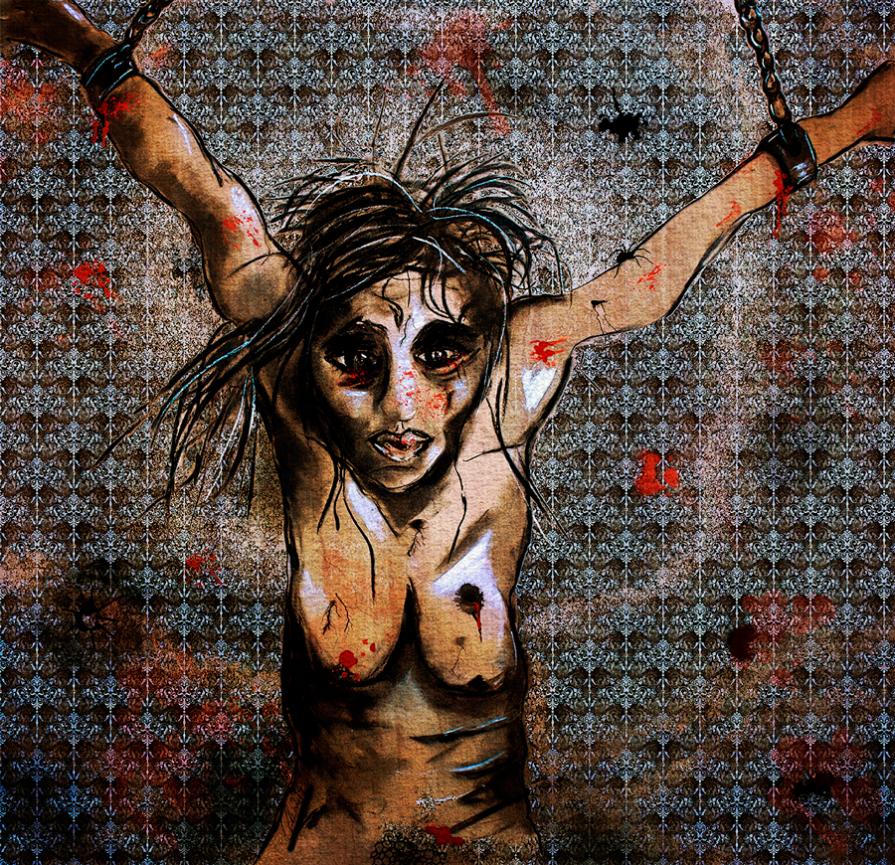 Woman in chains