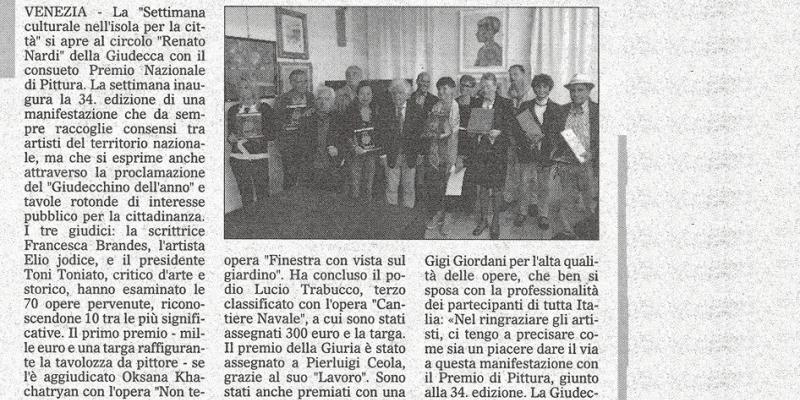 XXXIV° Premio Nazionale di Pittura Circolo Nardi