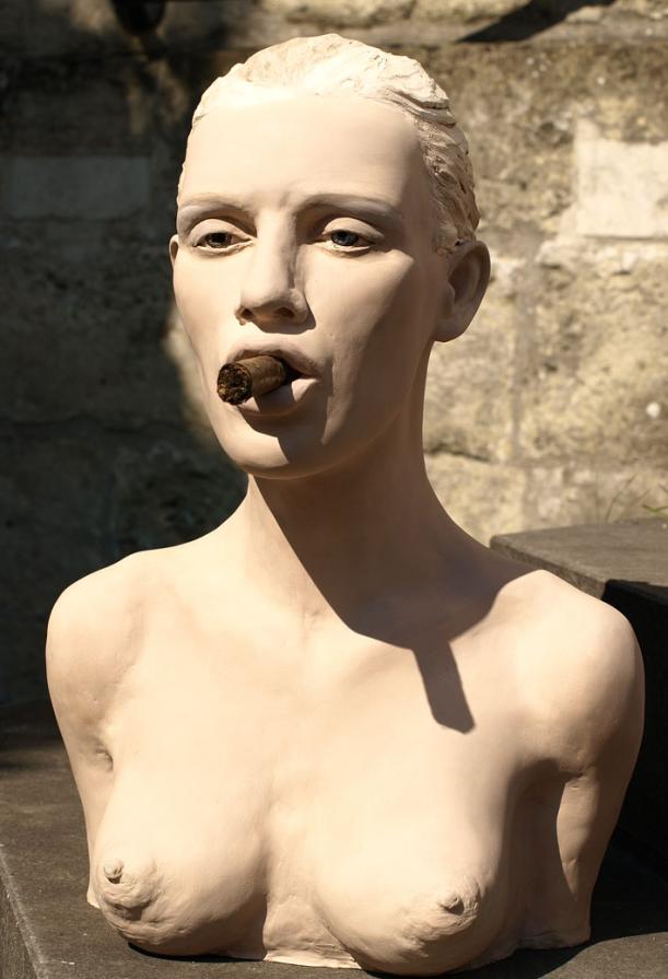 woman with a cigar