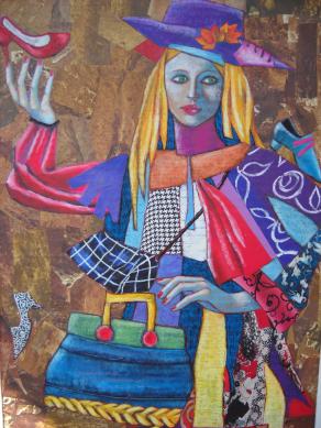 Donna con valigia - Woman with suitcase