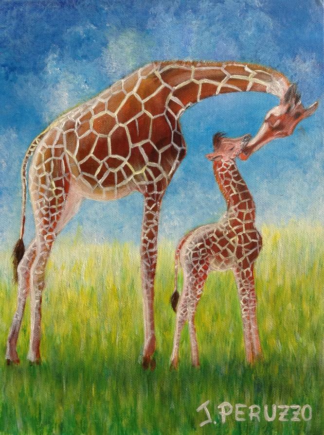 Affetto da mamma giraffa