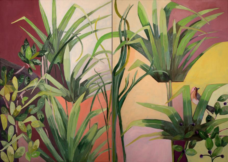 Natura Tropicale, 2015, olio su tela, 140x100 cm, Silvia Patrono