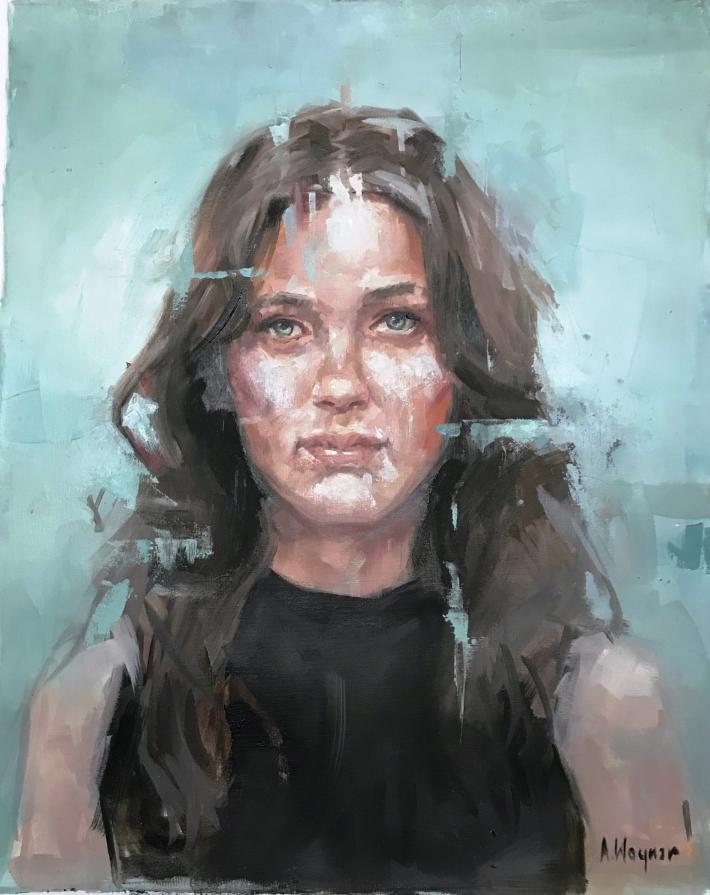 Alice Woynar - Portrait   - olio su tela - 50 x 60