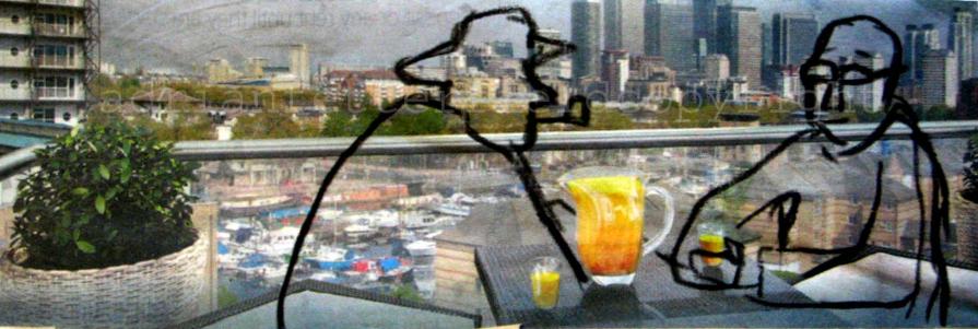 orange juice on the balcony London