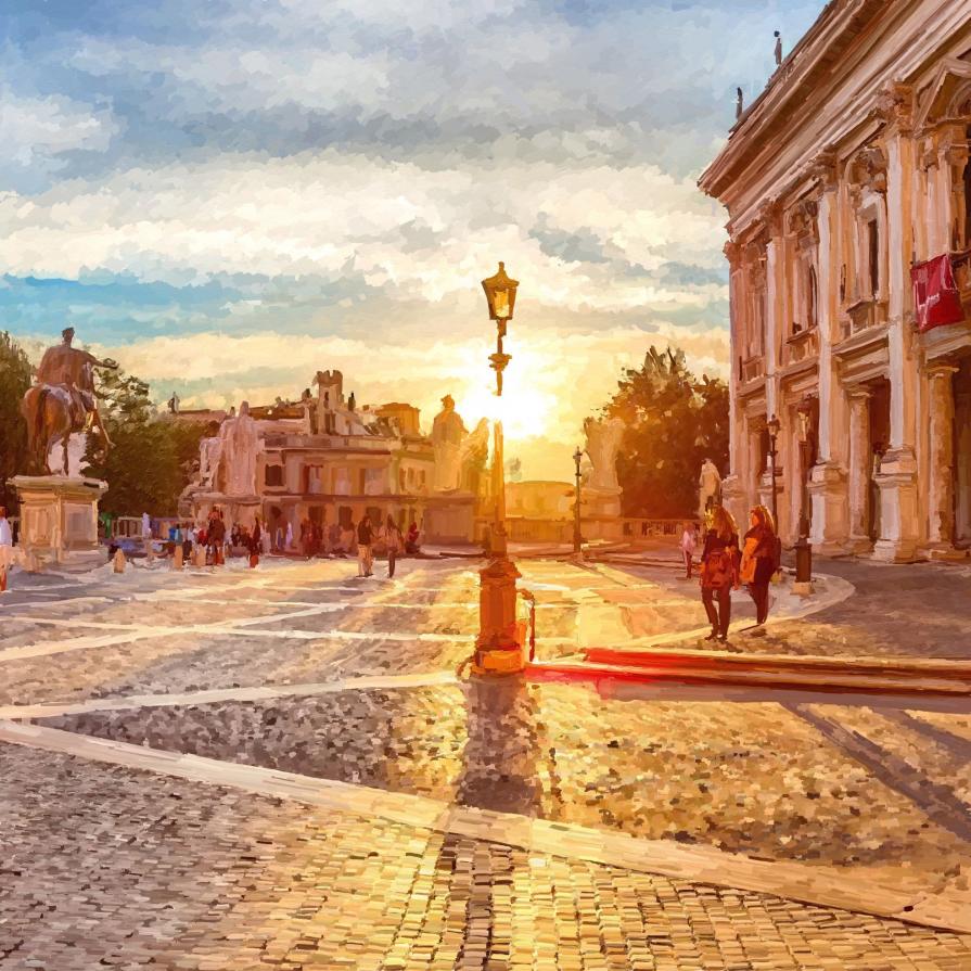 Sunset in Rome