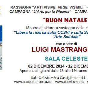 Invito Mostra di Luigi Mastrangelo "Buon Natale" a Bologna in Sala Celeste