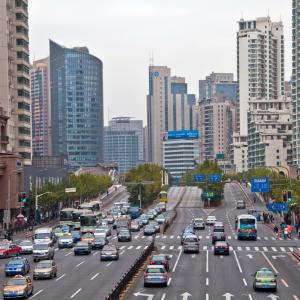 China. Shanghai. Contrasts between old and new 2/2