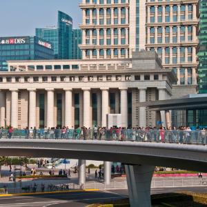 China. Shanghai. Contrasts between old and new 2/2