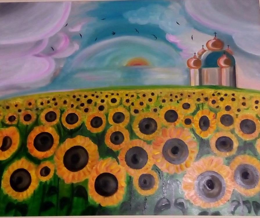 Campo di girasoli in Ucraina