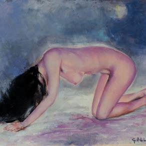 NUDO DI DONNA SOTTO LA LUNA