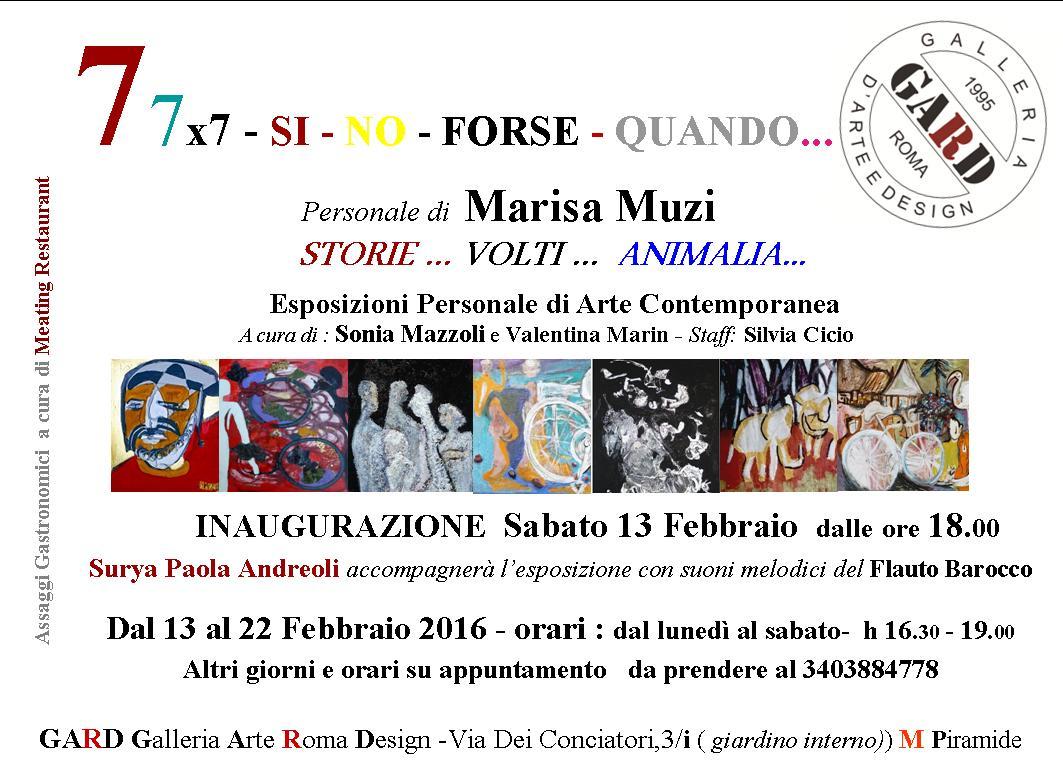 77x7 - SI - NO - FORSE - QUANDO… “ Storie…Volti…Animalia”