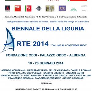 BIENNALE DELLA LIGURIA “ARTE 2014: DAL ‘900 AL CONTEMPORANEO”  FONDAZIONE ODDI – PALAZZO ODDO            ALBENGA