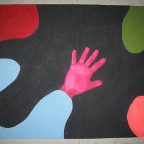 A Hand Coming Out Of Blackness