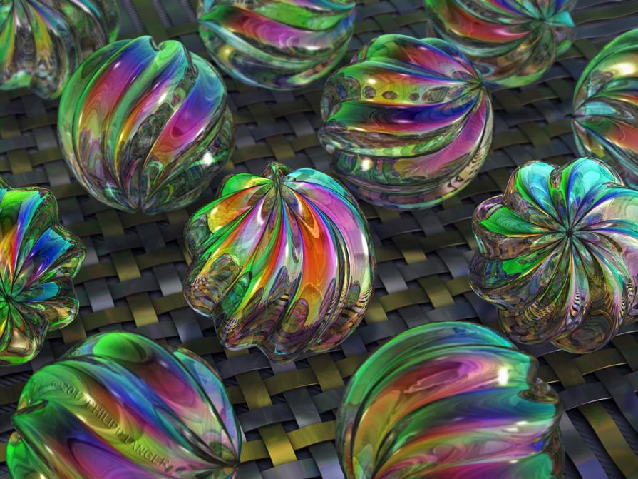 Twisted Glass Beads