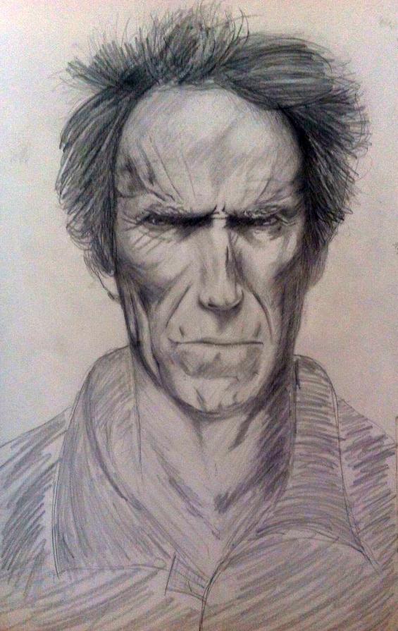 Esercizio ritratto Clint Eastwood