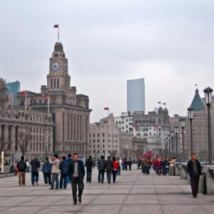 China. Shanghai. Contrasts between old and new 2/2