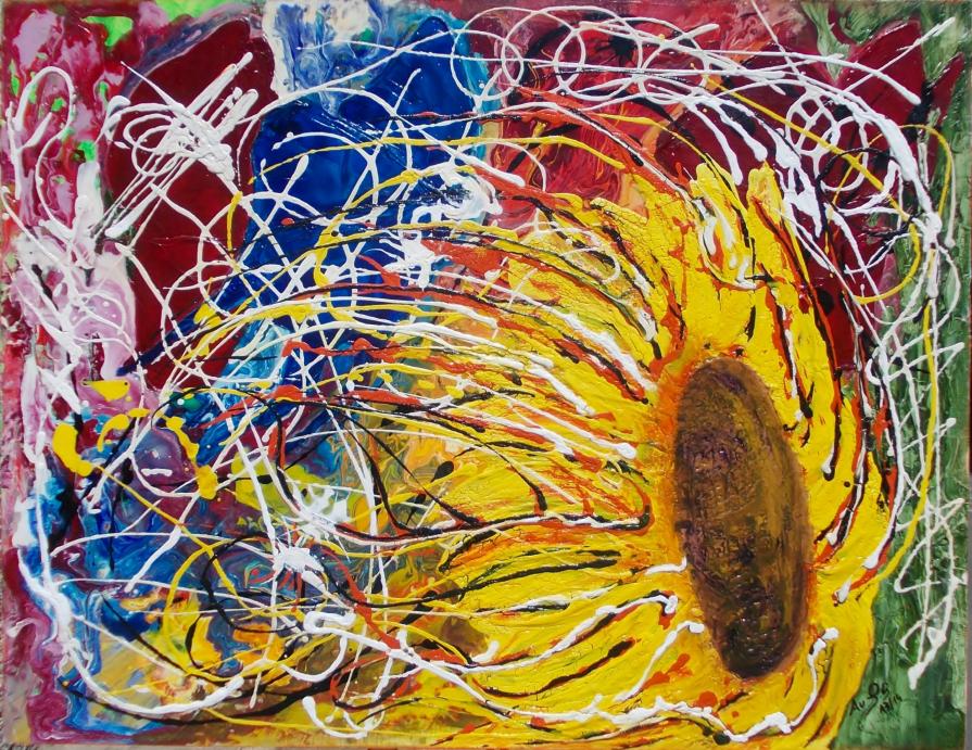 8.	Il Girasole tavola tecnica mista Quarzo  2013/14 95x72x3 