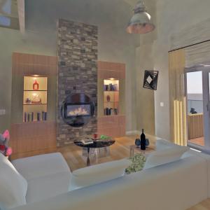 Render living sottotetto