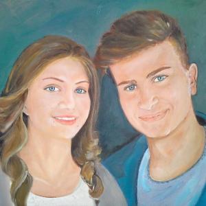 Commissioned portraits, portrait drawings, portraits oil on canvas, mixed media