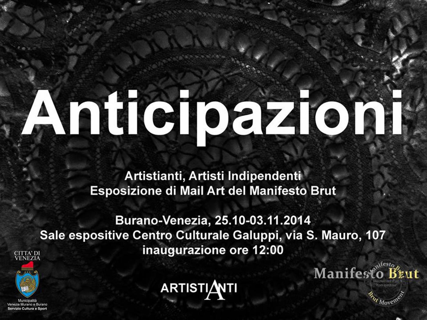 "ANTICIPAZIONI"     "Artistianti & Manifesto Brut"