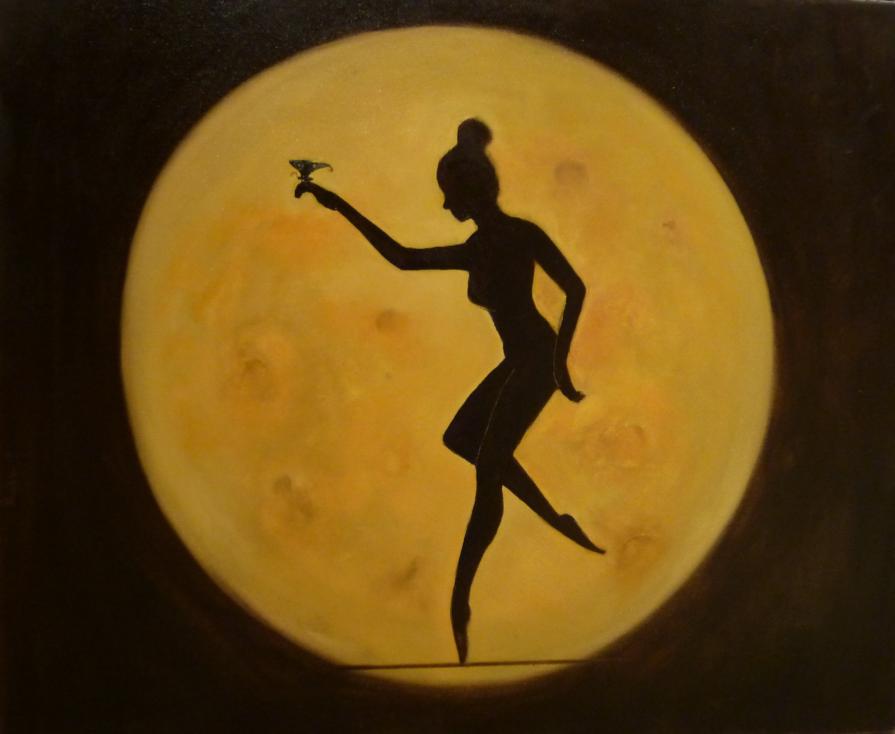 donna su la luna