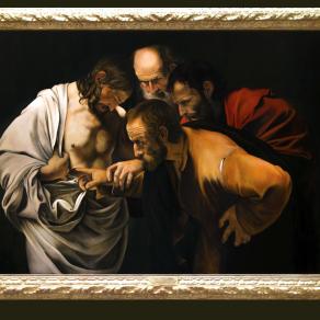 "Unbelief of St. Thomas", "Incredulità di Tommaso", after Caravaggio