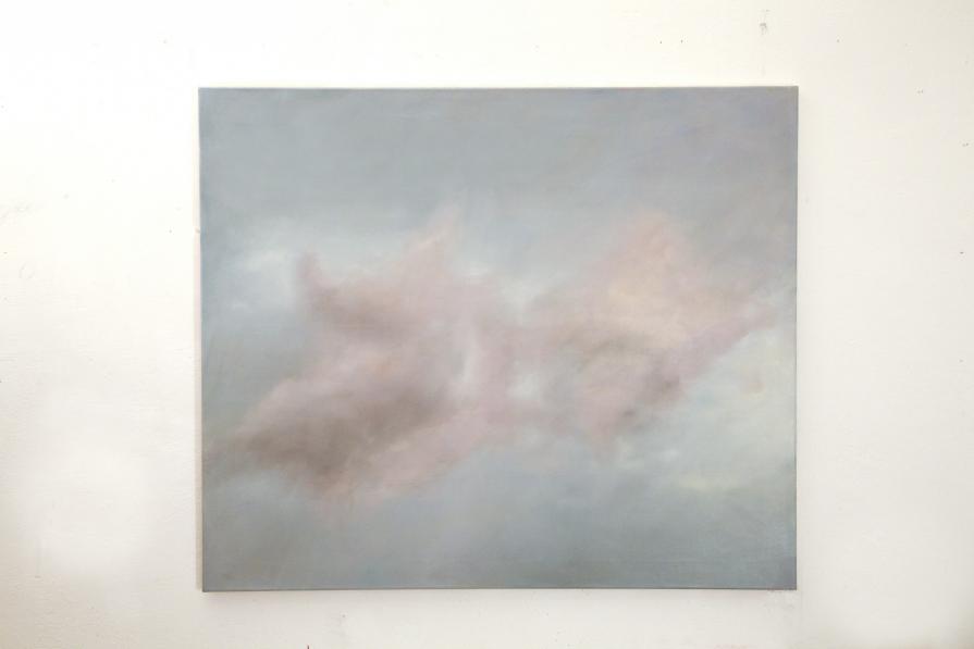 Cloud project - 51°20´29″N, 006°42´53″ O (Duisburg-Walsum), oil on canvas, 100 x 120 cm, 2015