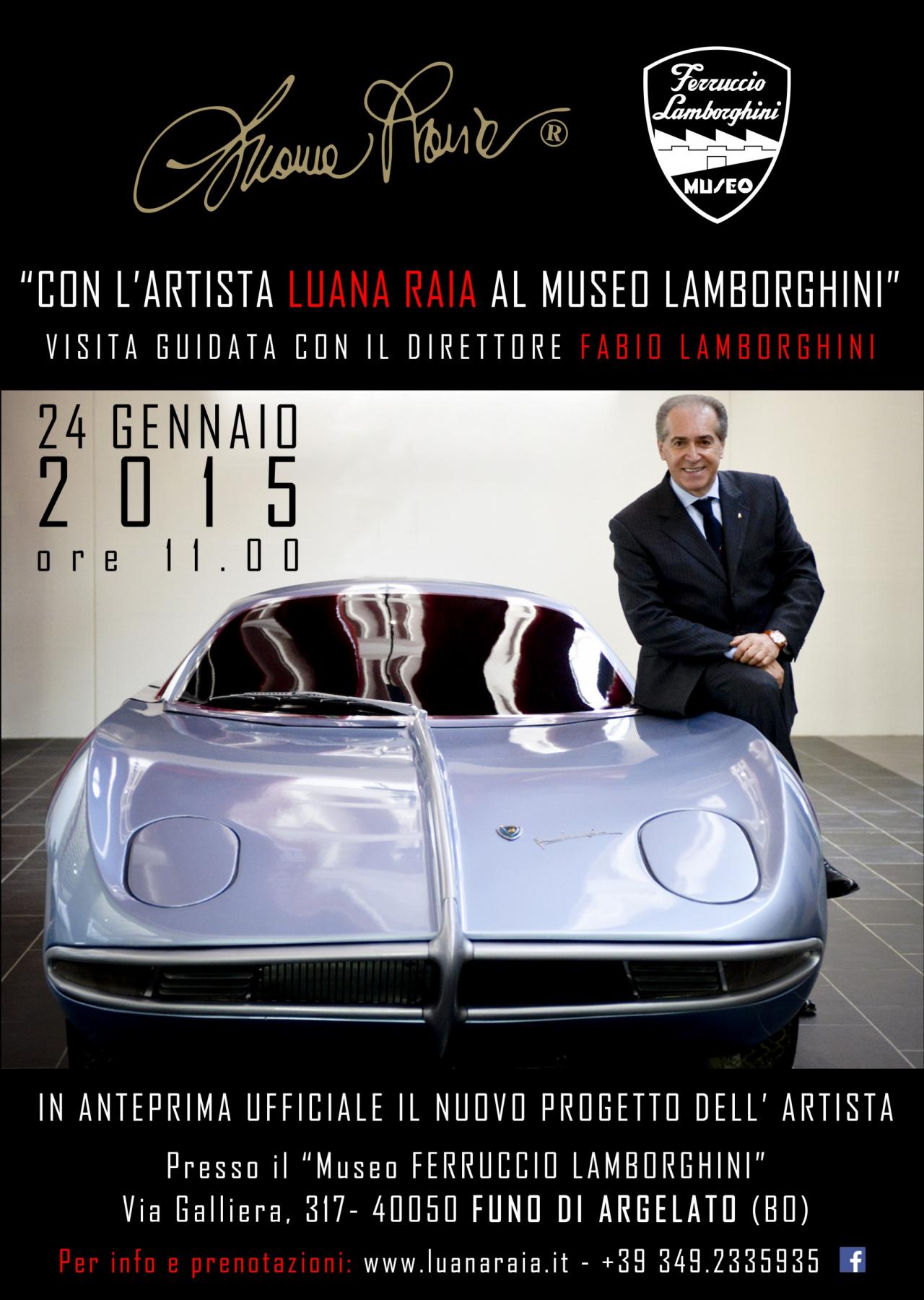 Con l'artista Luana Raia al Museo Ferruccio Lamborghini