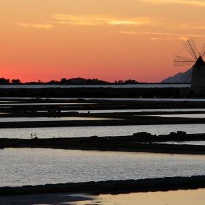 Italy. Sicily, Trapani blue salt