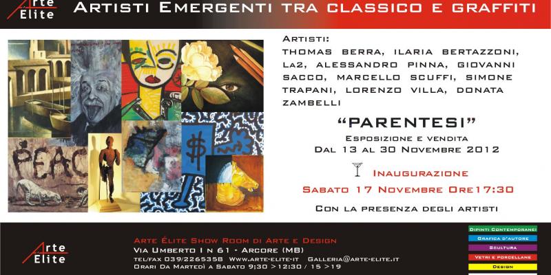 PARENTESI   INAUGURAZIONE IL 17 NOVEMBRE 2012