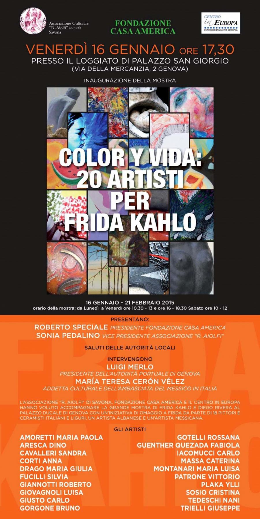 COLOR Y VIDA: 20 ARTISTI PER FRIDA KAHLO