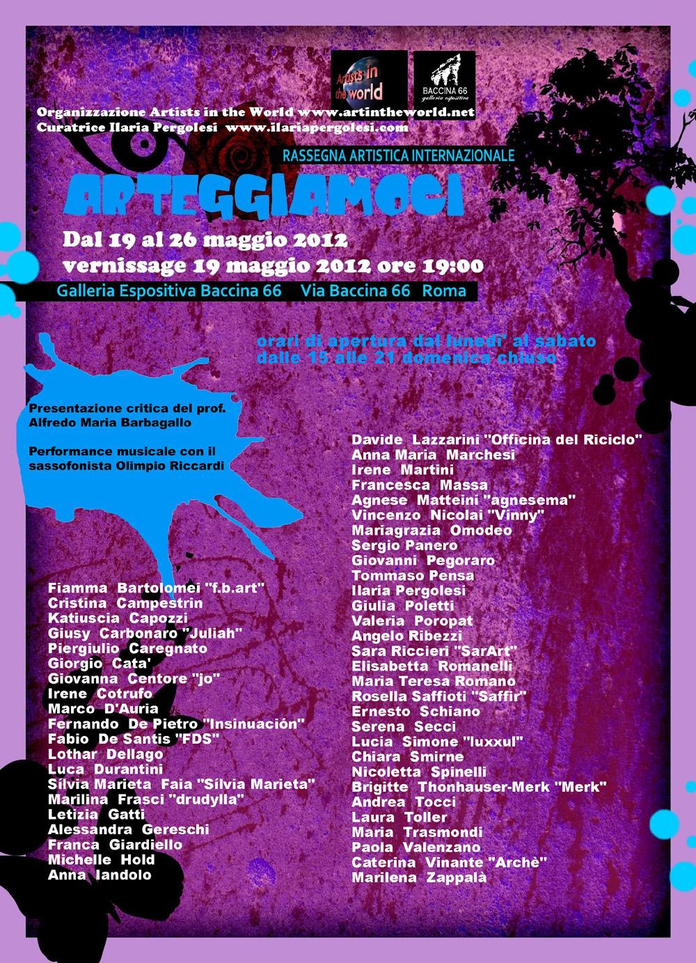 Arteggiamoci - International Art Exhibition in Rome from 19 to 26 May 2012