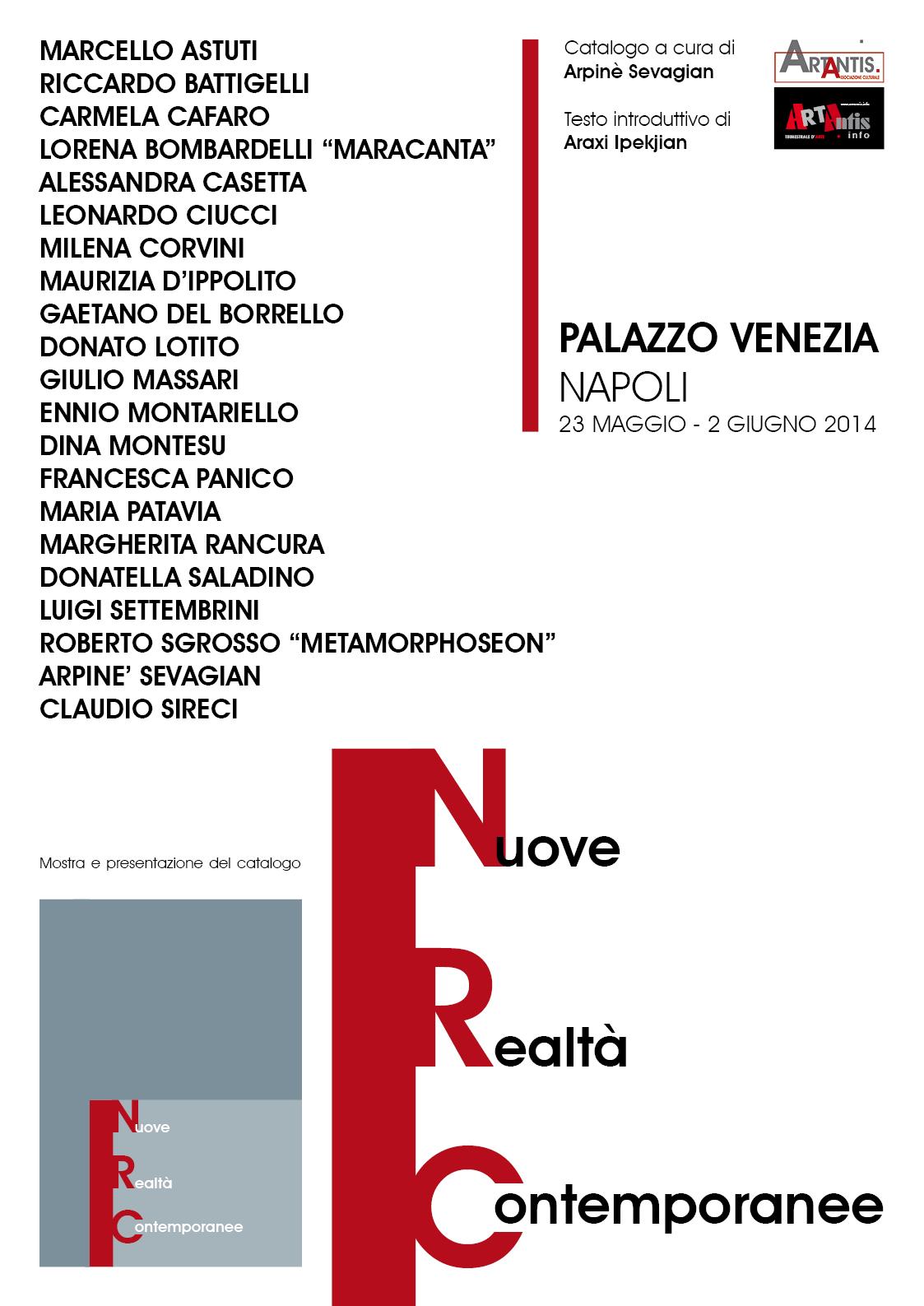 "NUOVE REALTA' CONTEMPORANEE" Un libro. Una Mostra