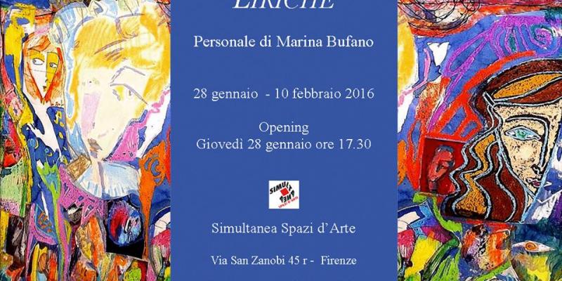 "LIRICHE" exhibition of Marina Bufano at SIMULTANEA SPAZI D'ARTE-FIRENZE