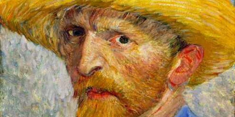 Contemplating van Gogh - Self-Portrait with Straw Hat