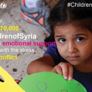 Aiuta i bambini in Syria, con UNICEF e Celeste Prize