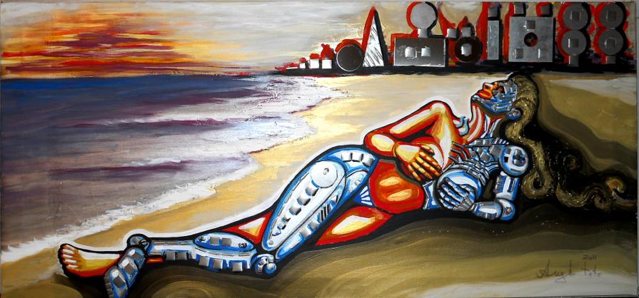 woman in the beach