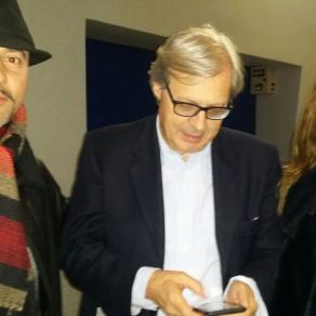 Vittorio Sgarbi e Oronzo Curvo in arte Renzo 