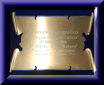 Conferimento del 2° Premio Categoria Natura al Concorso Fotografico "Immagini - Orizzonte Cultura"