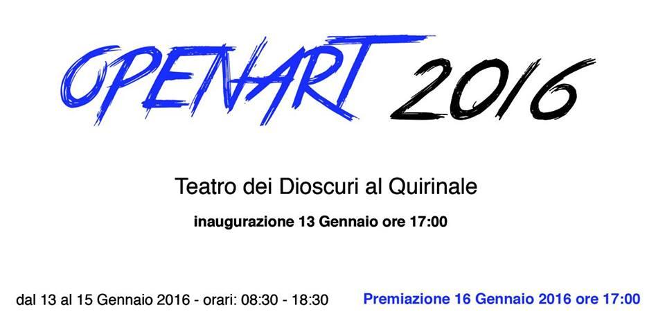 OPEN ART 2016  TEATRO DEI DIOSCURI AL QUIRINALE