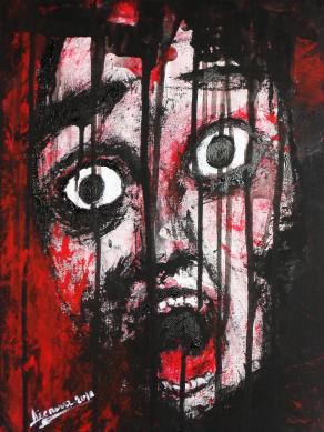 -Image of Nightmare-Acryl auf Karton ,40 x 30 cm,Jahr2010