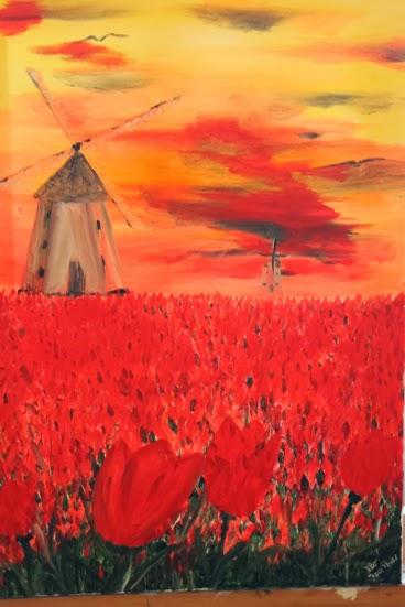 Windmills and tulips