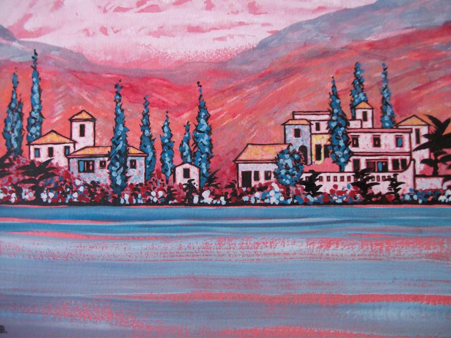 Pink hills Greece 2 (detail)