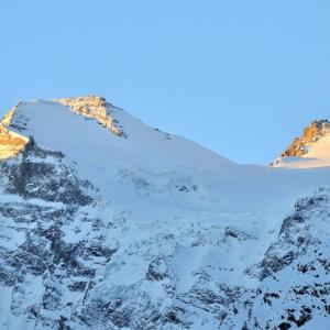 Italy. Val d'Aosta. White and his reflexes