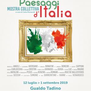 Maristella Angeli, presente all’inaugurazione della Mostra Collettiva “Paesaggi d’Italia”, Gualdo Tadino(PG)